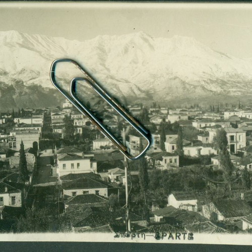 Old Sparta panoramic view postcard used