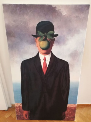 Πίνακας Ο γιος του ανθρώπου του Rene Magritte μεταχειρισμένος, εκτύπωση σε καμβά με ξύλινο τελάρο