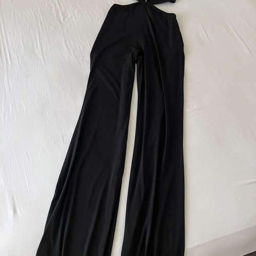 Pull & Bear black elastic cutout jumpsuit with tie cords