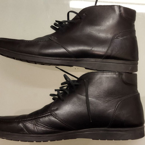 Florsheim leather boots like new, size 46, black