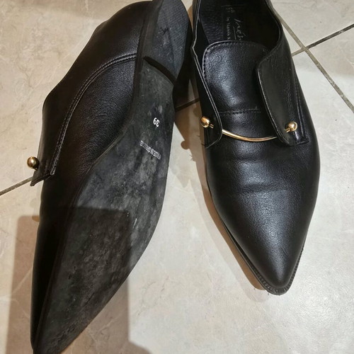 Leather women's shoes size 39 used, black