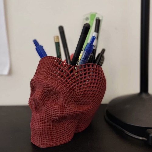 Skull pencil holder new