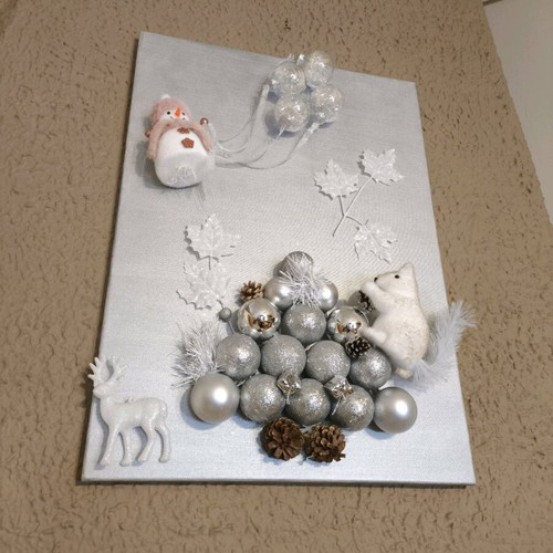 Christmas canvas handmade 50x70 new