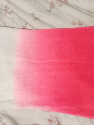 Strapless knitted Alcott top like new, elastic, white pink, size S