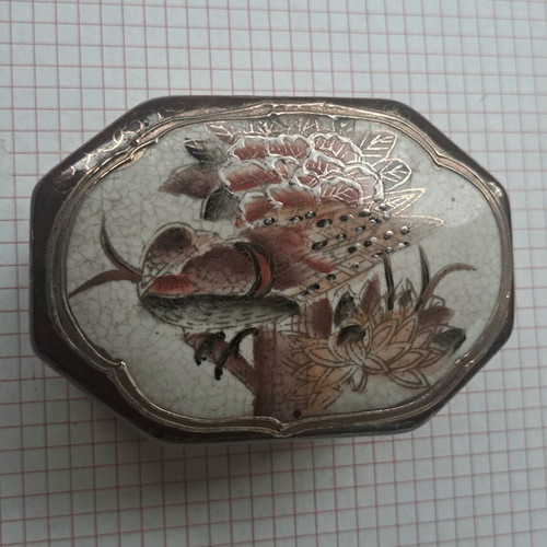 Royal Satsuma porcelain box vintage, hand-painted, used