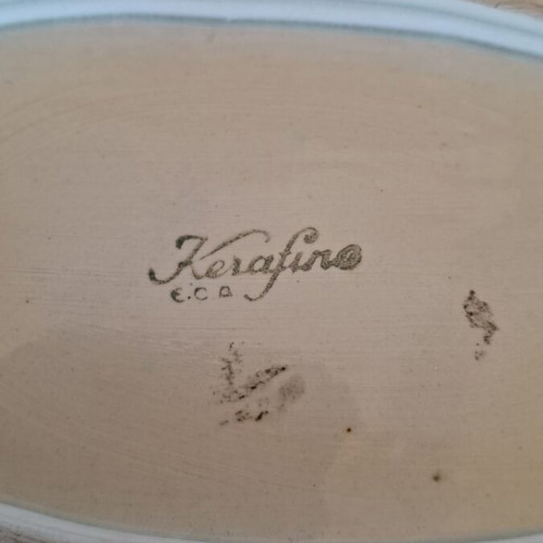 Ceramic decorative Kerafina plate like new, 24 cm