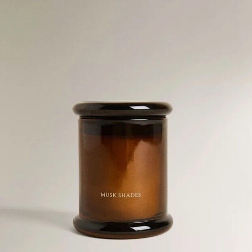 Zara Home luxury mini candle set new, 3 Musk Shades with lid