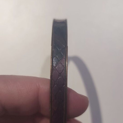 Bracelet with snake pattern imitation like new, black and brown