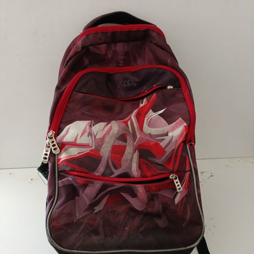 Polo school backpack used, slightly frayed at the top