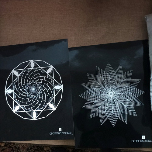 Poster with geometric designs set of 3 like new, illustrated paper