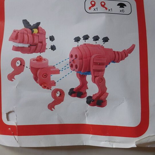3D dinosaur like new for creative play with children