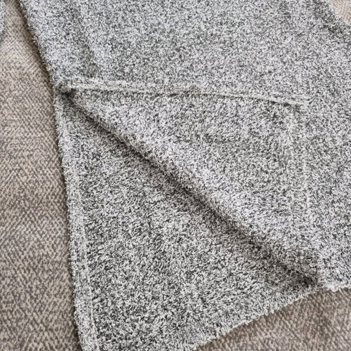 Grey Shein long-sleeve sweater with split hem, new, size S
