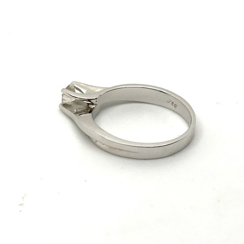 Diamond solitaire ring 18k white gold with 0.34ct brilliant