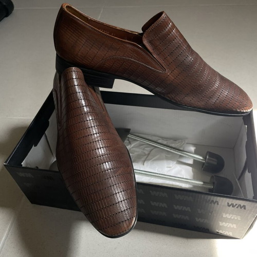 Damiani men's leather loafers size 43, like new, tan color
