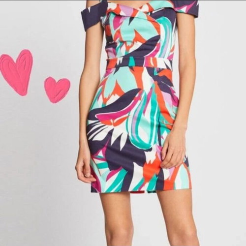 Morgan dress like new, size 38, cotton, multicolor purple