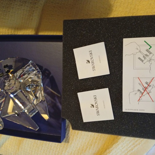Millennium Falcon Star Wars collectible new in box with stand