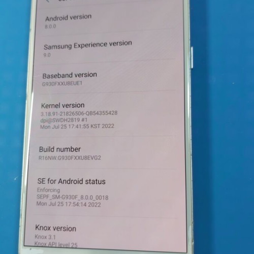 Samsung Galaxy S7 4/32 used with light burn in, Android 8, NFC