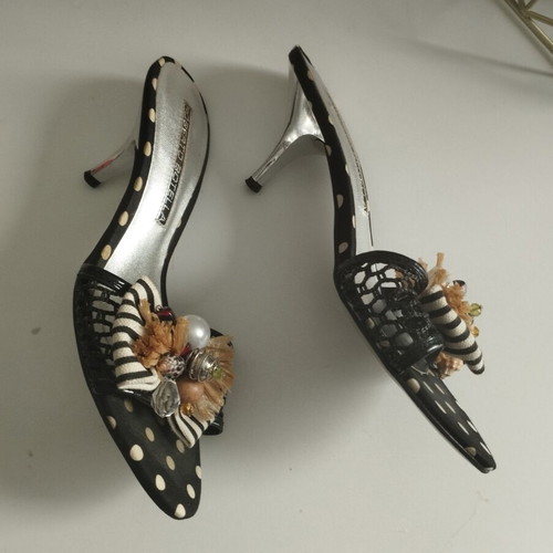 Roberto Botella mules leather used, size 37.5/38, black