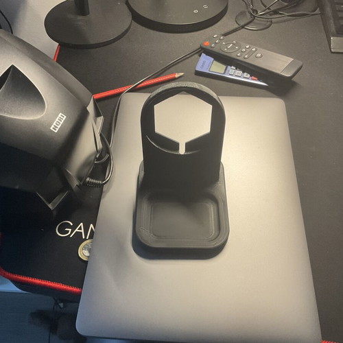 Handmade phone and AirPods stand black with 2 holders like new