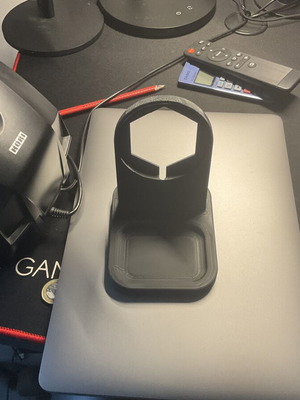 Handmade phone and AirPods stand black with 2 holders like new