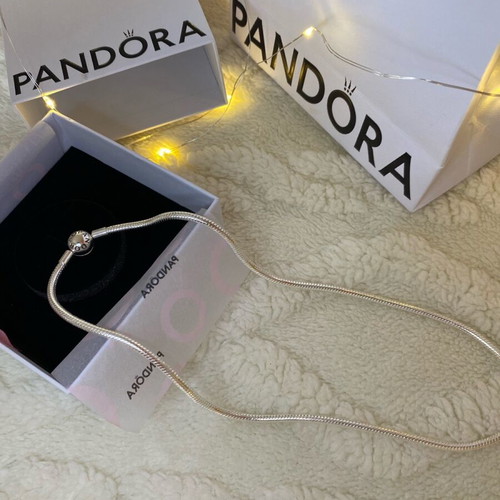 Pandora necklace with snake chain new, 45 cm length, 925 silver