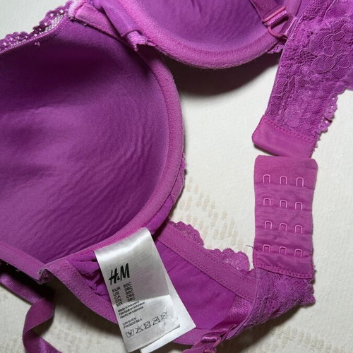 H&M lace women's bra 85C fuchsia