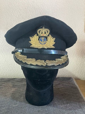 Royal Navy senior officer cap used