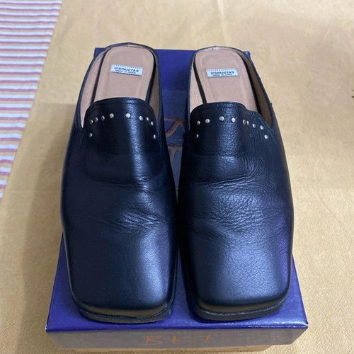 Hispanitas sandals genuine leather used, size 38, black