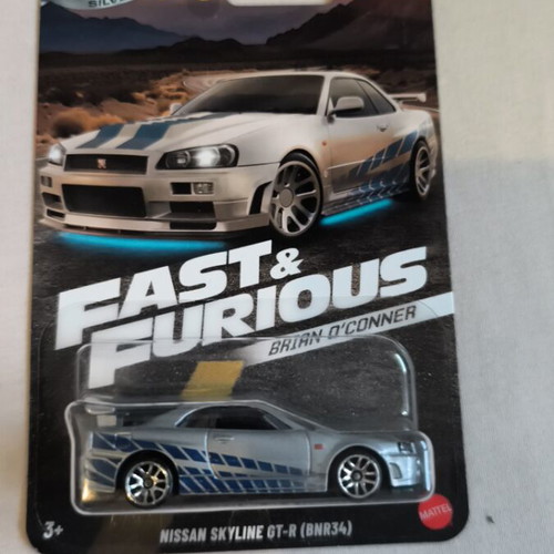 Hot Wheels Nissan Skyline R34 Fast and Furious toy car new