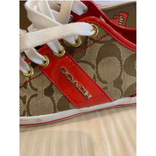 Coach trainers used, size 38, orange and red