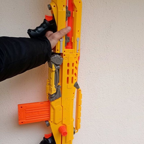 Nerf N-Strike Longshot CS-6 blaster used with Ultra 1 Nerf automatic gift