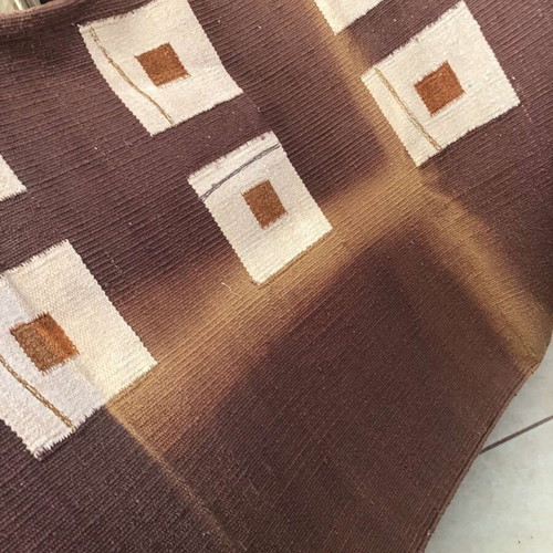 Chenille/cotton rug 140x200 like new with fading