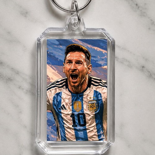 Acrylic keychain inspired by Lionel Messi 2026 World Cup moments new