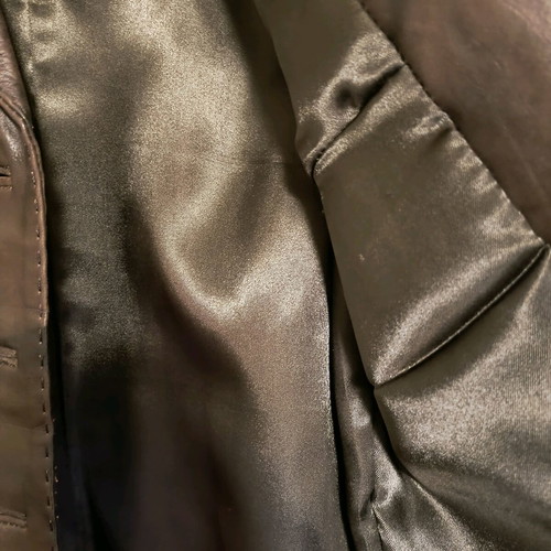 Fullah Sugah leather jacket brown like new, stonewashed