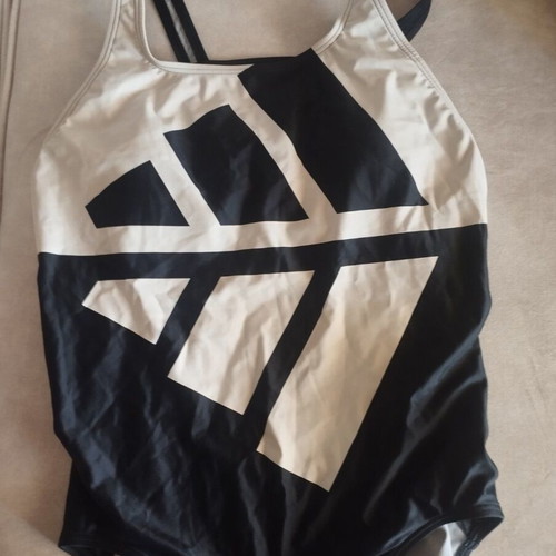 Adidas one-piece swimsuit Small with inner cups, black and white