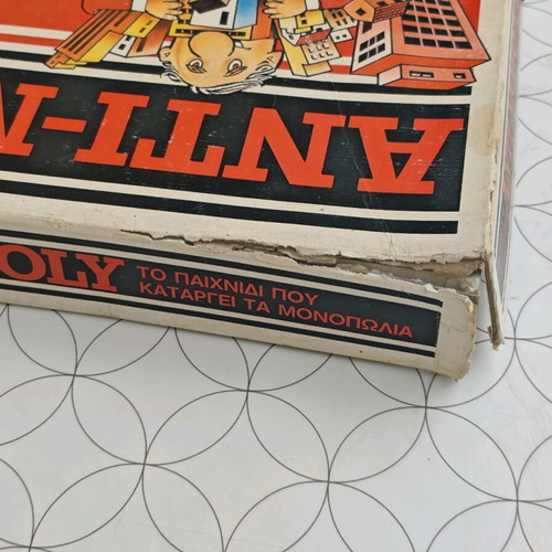 Anti-Monopoly board game Nilco 1984 used with missing parts