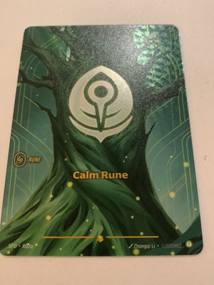 Calm rune Alt Art σαν καινούργιο Riftbound