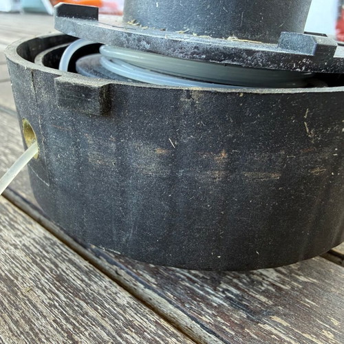 Trimmer heads used, pack of two for grass cutter