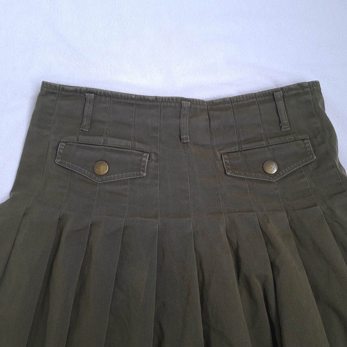 Thomas Burberry women's vintage pleated skirt size 42 / L / XL, green