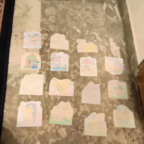 Small letter papers vintage, set of 27, used