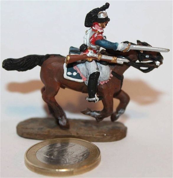  Del Prado molivenia stratiotakia Battle of Waterloo French Army Milhaud's Cuirassiers, Traver's 12th Cuirassiers se exeretiki katastasi timi 5 evro