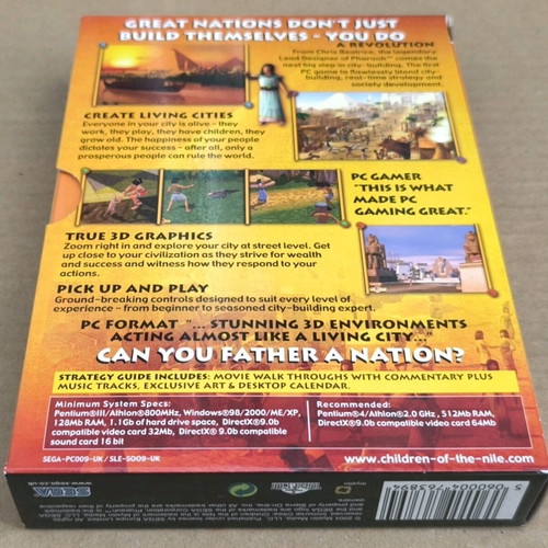 Immortal Cities Children Of The Nile PC game like new with strategy guide CD