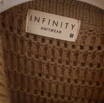 Πλεκτή μακριά ζακέτα Infinity σαν καινούργιο, καφέ με ζώνη