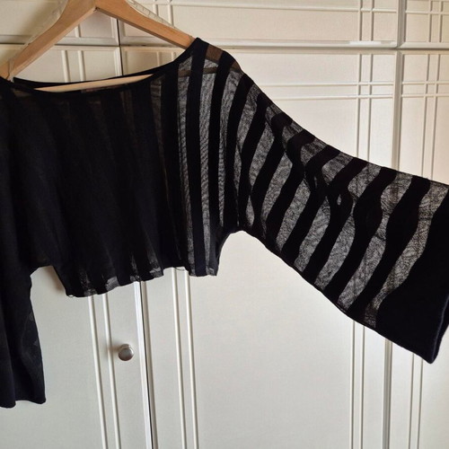 Milk and Honey top with transparency, length 38cm, like new, black