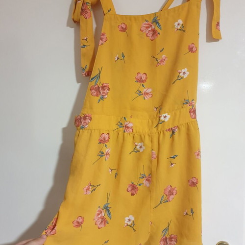 H&M Floral Salopette XL like new, orange multicolor