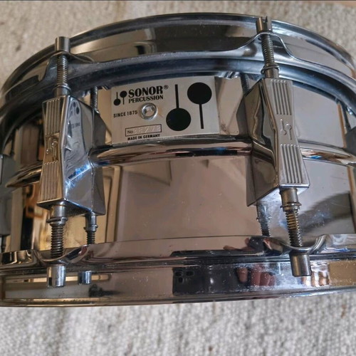 Sonor Phonic D505 Snare Drum used, seamless ferromanganese shell 14"×5.75"