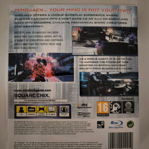 Mindjack PS3 game like new for PlayStation 3