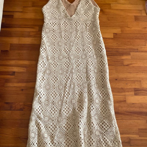 Revival Dress Nidodileda size L new, beige and gold