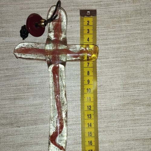 Handmade Murano Glass Wall Cross new