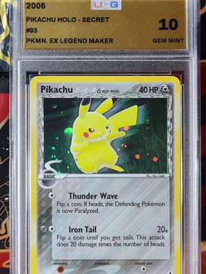 Pikachu Holo Secret Card #93 Ex Legend Maker 2006 new